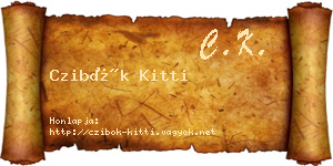 Czibók Kitti névjegykártya